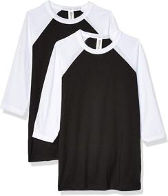 img 2 attached to Marky Apparel 4 Sleeve Baseball T Shirt 2 Boys' Clothing via Tops, Tees & Shirts