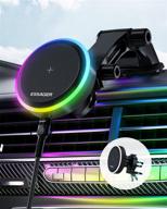 🔌 essager rgb magnetic wireless car charger mount: fast charging for magsafe iphone 12/13 | dashboard, windshield & air vent holder logo