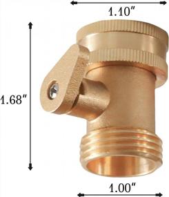 img 3 attached to Pack Of Two Heavy Duty Solid Brass Garden Hose Shut Off Valves With 10 Bonus Rubber Washers - Hourleey 3/4 Inch Brass Hose Shut Off For Enhancing Garden Watering System