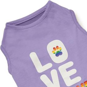 img 1 attached to 🐾 Stylish Zack & Zoey Love is Love UPF 40 Tank Dog Shirt for Sun Protection