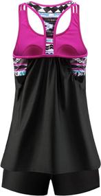 img 3 attached to EVALESS Racerback Boyshort Beachweart Swimming Women's Clothing : Swimsuits & Cover Ups