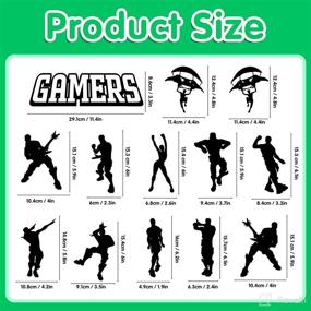 img 3 attached to 🎮 Glow in The Dark Gaming Wall Stickers - Video Game Decals for Boys Room, Gamer Room Decor - Vinyl Floss Dancing Decal, Gaming Zone for Kids Girls, Men Gamer Room Playroom Nursery Wall Decor