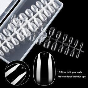 img 1 attached to Gootrades Short-Round Soft Gel Full Cover Nail Tips, 240Pcs Clear Gel Nail Tips Short Round With Case For Press On Nail Extension DIY Manicure Soak Off (Short Round)