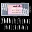gootrades short-round soft gel full cover nail tips, 240pcs clear gel nail tips short round with case for press on nail extension diy manicure soak off (short round) logo