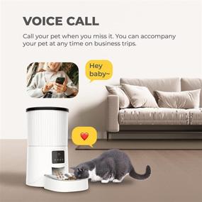 img 2 attached to 📸 ABRCT Camera Automatic Cat Food Dispenser with Voice and 1080HD Video Recording, Timed Cat Feeder Featuring Desiccant Bag, Smart Cat Pet Feeder with Dual Power Supply (White)