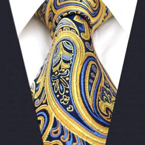 img 2 attached to 🌼 Yellow Paisley Fashion Wedding Men's Accessories - Top Choice for Neckties, Cummerbunds & Pocket Squares