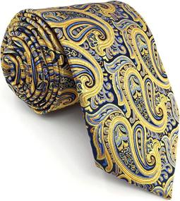 img 1 attached to 🌼 Yellow Paisley Fashion Wedding Men's Accessories - Top Choice for Neckties, Cummerbunds & Pocket Squares