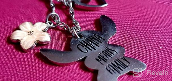 img 1 attached to Ralukiia Ohana Means Family Necklace Stitch Keychain - Jewelry Gifts for Boys and Girls review by Ebony Shaw