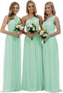 chic & elegant women's sleeveless a-line chiffon formal gown with ruched detailing logo