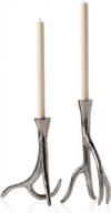 modern silver antler candlestick holders - set of 2 by torre & tagus logo