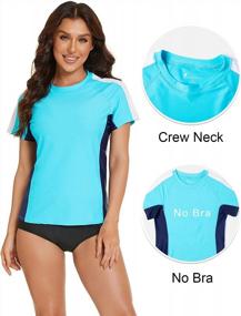 img 1 attached to Stay Protected In The Water With Lecieldusoir Women'S UPF 50+ Swim Shirt