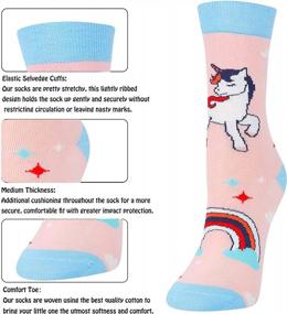 img 1 attached to Fun Kids Socks Gift Box: Unicorn, Animal, Llama & Mermaid Designs!