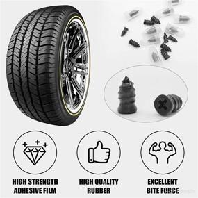 img 2 attached to CHAOMIC 40PCS Tire Repair Rubber Nail Kit: Self-Service Fast Tool for Effective Tire Repair (20 Small + 20 Large Rubber Screws) with Screwdriver