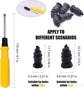 img 3 attached to CHAOMIC 40PCS Tire Repair Rubber Nail Kit: Self-Service Fast Tool for Effective Tire Repair (20 Small + 20 Large Rubber Screws) with Screwdriver