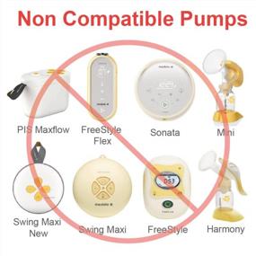 img 1 attached to Maymom Brand 2X Two-Piece Small Breastshield With Valve, Membrane And Maymom Connector,Compatible With Medela Pump In Style Breast Pump Top Hole Version. (36 Mm)
