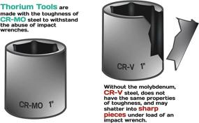 img 3 attached to 🔧 THORIUM 22-Piece Metric Impact Socket Set - 1/2” Drive - Deep, No Skips + 32mm - CR-MO - Complete with Foam Tool Organizer Tray