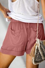 img 1 attached to 🩳 QACOHU Women's Comfy Drawstring Elastic Waist Shorts with Pockets for Casual Summer Wear