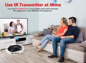 img 1 attached to Enhance Your Audio Experience with SIMOLIO 2 Channels IR Audio Transmitter