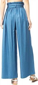 img 3 attached to Anna-Kaci Women'S High Waist Loose Baggy Palazzo Wide Leg Pants W/ Belt