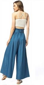 img 1 attached to Anna-Kaci Women'S High Waist Loose Baggy Palazzo Wide Leg Pants W/ Belt