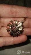 img 1 attached to Engraved Sunflower Jewelry for Girls: Inspiring Sunshine Collection review by Lynn Walker