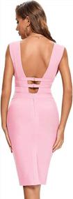 img 2 attached to Get Ready To Turn Heads With BEAUKEY'S Alluring V-Neck Bodycon Dress With Chic Hollow Out Detailing