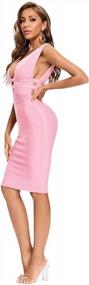 img 3 attached to Get Ready To Turn Heads With BEAUKEY'S Alluring V-Neck Bodycon Dress With Chic Hollow Out Detailing