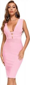 img 4 attached to Get Ready To Turn Heads With BEAUKEY'S Alluring V-Neck Bodycon Dress With Chic Hollow Out Detailing