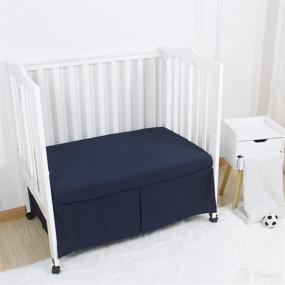img 3 attached to 👶 CaSaJa Microfiber 3 Pack Mini Portable Crib Sheets: Silky Soft, Breathable, and Safe Playard Playpen Sheets Set for Baby - Navy + Black + Grey