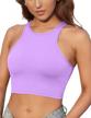 women's high neck sports bra: everrysea wirefree padded tank tops for yoga, running & gym workouts logo
