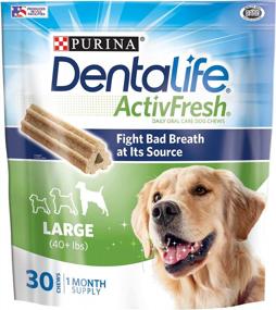 img 4 attached to Purina DentaLife Large Dog Dental Chews With ActivFresh For Daily Oral Care - Twin Pack Of (2) 30 Ct. Pouches