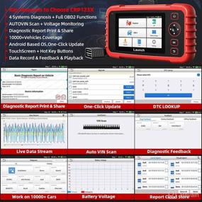 img 1 attached to LAUNCH CRP123X OBD2 Code Reader- ABS SRS Transmission Engine Diagnostic Tool with Battery Test, Android 7.0 Based, 5.0” Touchscreen, AutoVIN, Wi-Fi Free Updates, TPMS Tool included as Gift