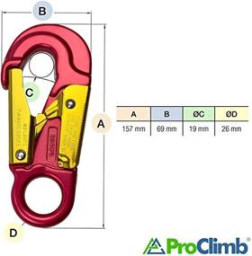 img 3 attached to ProClimb Aluminum Double Forged Captive