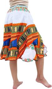 img 1 attached to Raan Pah Muang Dashiki Elastic Girls' Clothing ~ Skirts & Skorts