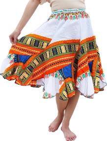 img 2 attached to Raan Pah Muang Dashiki Elastic Girls' Clothing ~ Skirts & Skorts