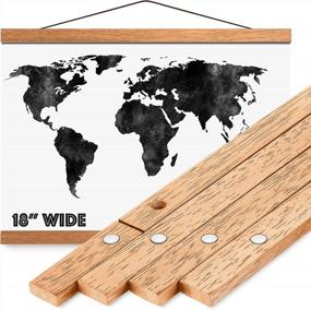 img 4 attached to 18" Magnetic Poster Hanger Frame - Premium Wood, Extra Strong Magnets, Quick Setup Kit For Wall Art/Prints/Canvas/Photos/Pictures/Artwork (18X24 18X30 18X20)