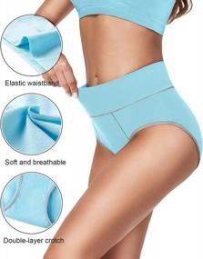 img 1 attached to Women'S Underwear: Cotton High Waist Stretch Panties - Soft, Comfy & Breathable For Full Coverage!
