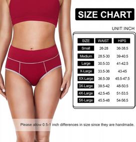 img 3 attached to Women'S Underwear: Cotton High Waist Stretch Panties - Soft, Comfy & Breathable For Full Coverage!
