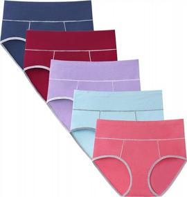 img 2 attached to Women'S Underwear: Cotton High Waist Stretch Panties - Soft, Comfy & Breathable For Full Coverage!