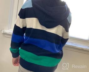 img 8 attached to Kid Nation Boys Hoodies: Stylish Sweaters for Boys 5-12 Years - 100% Cotton, Knit Striped Pullover with Pocket