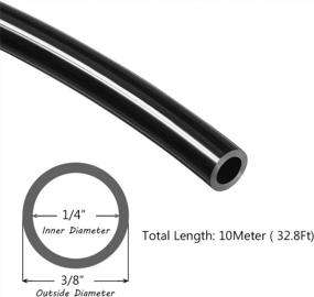 img 3 attached to 10M 32.8Ft Black PU Air Compressor Tubing Pipe 3/8" OD - Beduan Pneumatic Tube Hose For Fluid Transfer