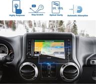 🔒 tempered glass screen protector for 2013-2018 wrangler 6.5 inch car navigation system, 9h hardness protective film for infotainment stereo center touchscreen display logo