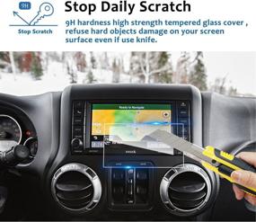 img 2 attached to 🔒 Tempered Glass Screen Protector for 2013-2018 Wrangler 6.5 Inch Car Navigation System, 9H Hardness Protective Film for Infotainment Stereo Center Touchscreen Display