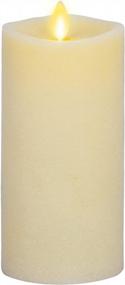 img 4 attached to Luminara Flameless Candle LED Pillar Chalky Ivory Finish - Real Wax Melted Top Unscented, Remote Ready, Timer (3 X 6.5 Inch)