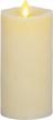 luminara flameless candle led pillar chalky ivory finish - real wax melted top unscented, remote ready, timer (3 x 6.5 inch) logo