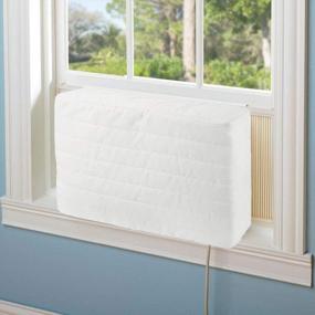 img 4 attached to Double-Insulated Aozzy Indoor Air Conditioner Cover For Window Units, Designed To Keep Cold Air Out And Dirt Away, Ideal For Winter Use - Beige (25" L X 17" H X 2.7" D)