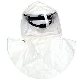 img 2 attached to MSA 10095739 OptimAir TL Hood - Tychem QC Powered Air-Purifying Respirator (PAPR), Color: White, 20 Pack, Single Bib, Threaded Connection, Hi-Efficiency Respiratory Protection, Durable & Replaceable