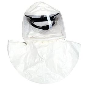 img 4 attached to MSA 10095739 OptimAir TL Hood - Tychem QC Powered Air-Purifying Respirator (PAPR), Color: White, 20 Pack, Single Bib, Threaded Connection, Hi-Efficiency Respiratory Protection, Durable & Replaceable