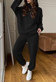img 1 attached to Women'S Hooded Tracksuit With Long Sleeve Sweatshirt And Jogger Pant - 2 Piece Outfit By Fixmatti