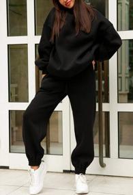img 3 attached to Women'S Hooded Tracksuit With Long Sleeve Sweatshirt And Jogger Pant - 2 Piece Outfit By Fixmatti